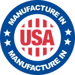 Stars and stripes made in the USA emblem